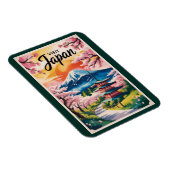 Japan Mount Fuji Illustration Travel Art Vintage マグネット (右側)