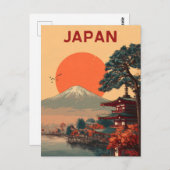 Japan Mount Fuji vintage ポストカード (正面/裏面)