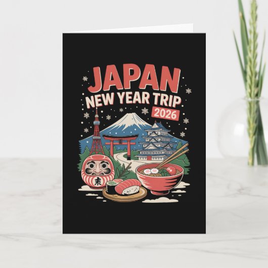 Japan New Year Trip 2026 Winter Fuji Tokyo Osaka T カード (正面)