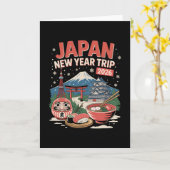 Japan New Year Trip 2026 Winter Fuji Tokyo Osaka T カード (黄色い花)