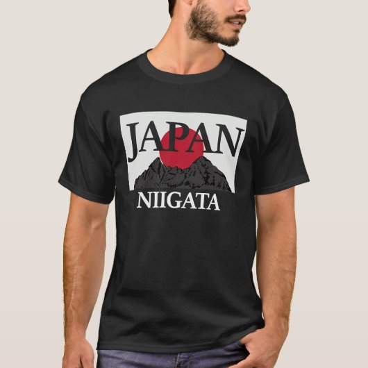 Japan Niigata Fuji san flag Tシャツ (正面)