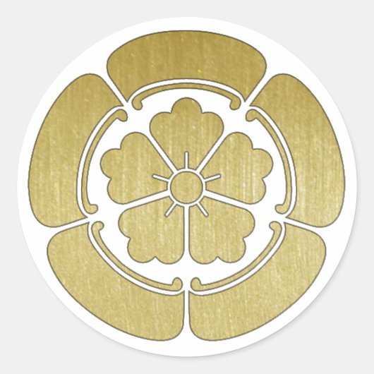 JAPAN NobunagaOda mokkomon Syougun Cool ラウンドシール (正面)