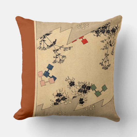 Japan - Old kimono design - クッション (正面)