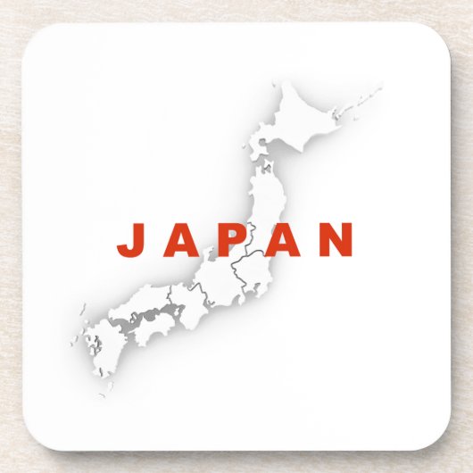Japan Outline Map コースター (正面)
