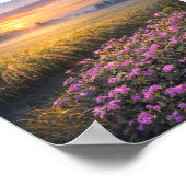 Japan’s Autumn Rice Fields at Sunrise – Art Print ポスター (角)