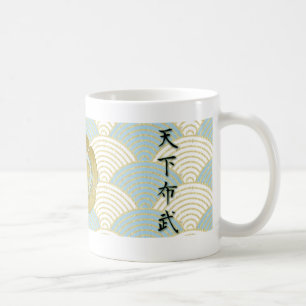JAPAN SAMURAI KAMON KANJI TENKAFUBU! Syougun Oda コーヒーマグカップ