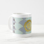 JAPAN SAMURAI KAMON KANJI TENKAFUBU! Syougun Oda コーヒーマグカップ (正面左)