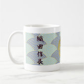 JAPAN SAMURAI KAMON KANJI TENKAFUBU! Syougun Oda コーヒーマグカップ (左)