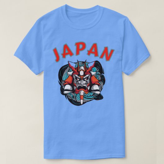 Japan Samurai Mask Graphic (2) Tシャツ (デザイン正面)