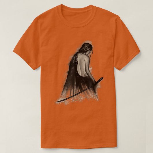 Japan Samurai Samurai Sword T-Shirt Tシャツ (デザイン正面)