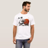 Japan Samurai soul hokusai The Great Wave Tシャツ (正面フル)