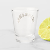 Japan Schrift 3D Asien - Kraft Mut und Treue ショットグラス (裏面)