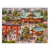 Japan Shinto Shrines & Torii Gates Diorama Calenda カレンダー (カバー)
