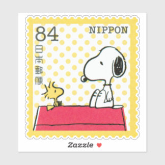 JAPAN, SNOOPY & FRIENDS PEANUTS COMIC postage stam シール
