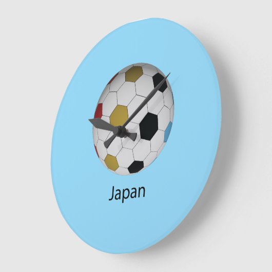 Japan Soccer ラージ壁時計 (傾斜)