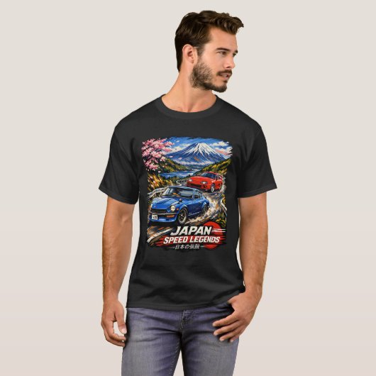 Japan Speed Legends JDM Fairlady vs Supra Tシャツ (正面フル)