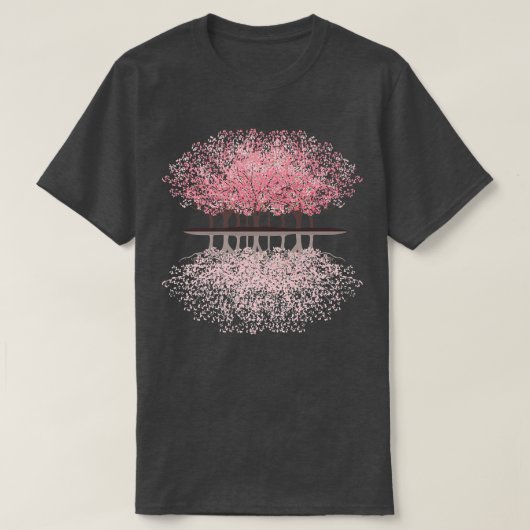 Japan Style Japanese Cherry Blossom Sakura Tシャツ (デザイン正面)