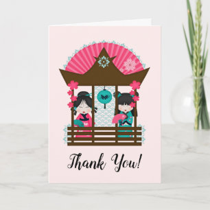 Japan Thank You Kimono Girlsファンカード サンキューカード