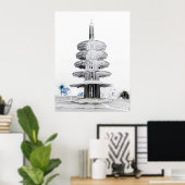 JAPAN TOWN PEACE PAGODA – サンフランシスコ ポスター (ホームオフィス)
