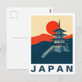 Japan Travel Art Pagoda Temple ポストカード (正面/裏面)