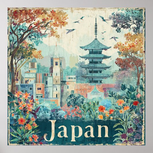Japan travel poster ポスター (正面)