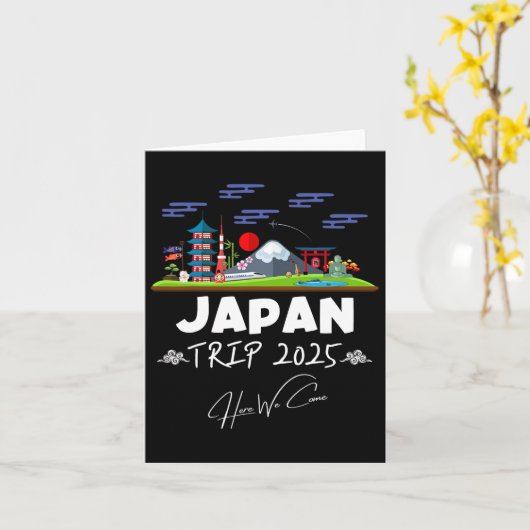 Japan Trip 2025 Here We 来 Matching  Team Travel カード (黄色い花)