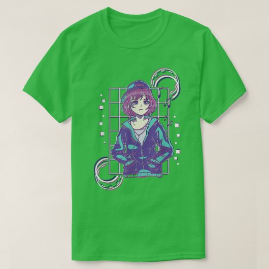 Japan Vaporwave and Vaporwave with Vaporwave girl Tシャツ (デザイン正面)