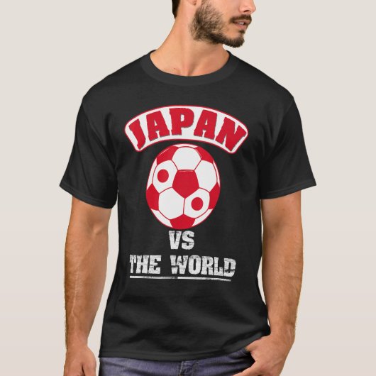 Japan Vs The World Japanese Flag Soccer Football F Tシャツ (正面)