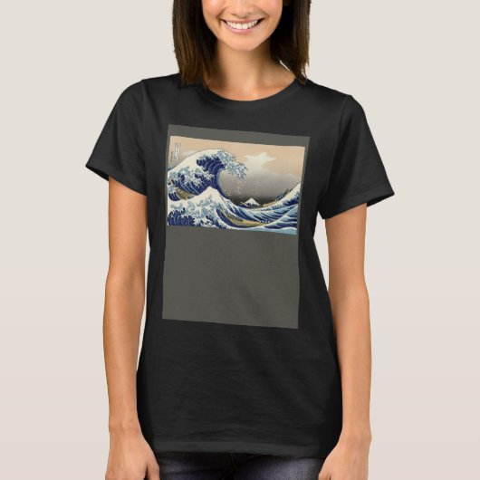 Japan Wave Design  The Great Wave Off Kanagawa  by Tシャツ (正面)