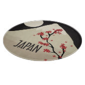 Japan with Mountain Moon and Maple Tree Graphic カッティングボード (角)