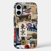 Japancore Collage Japanese Modern Traditional Art Case-Mate iPhoneケース (裏面)