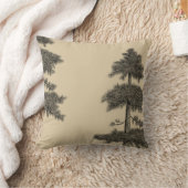 Japandi エレガント Eutitic Black, Tan, Tree クッション (ブランケット)