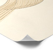 Japandi Abstract Line Art Minimalist Neutral Wall  ポスター (角)
