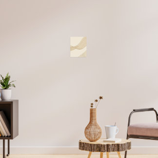 Japandi Abstract Line Art Minimalist Neutral Wall  ポスター