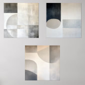 Japandi Abstract Minimalist Neutral Wall Art Set (正面)