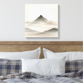 Japandi Abstract Mountain Art for Quiet Interiors キャンバスプリント (インサイチュ (寝室))