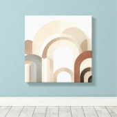 Japandi Arch Abstract for Peaceful Spaces キャンバスプリント (インサイチュ (ウッドフロア))