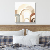 Japandi Arch Abstract for Peaceful Spaces キャンバスプリント (インサイチュ (寝室))