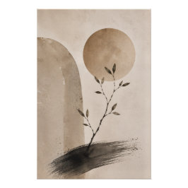 Japandi Botanical Wall Art Poster – Wabi Sabi ポスター