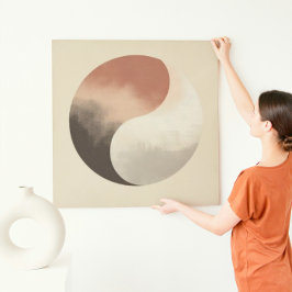 Japandi Earthy Moon Eclipse Zen Wall Accent メタルプリント