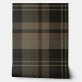 Japandi Farmhouse Plaid in Olive and Brown 壁紙 (ほどく)
