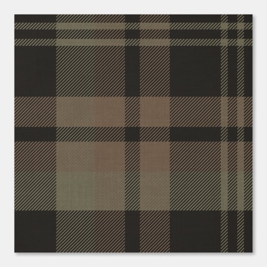 Japandi Farmhouse Plaid in Olive and Brown 壁紙 (正面)