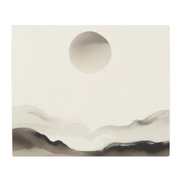 Japandi Fog Flow Back to School Art メタルプリント