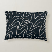 Japandi Minimalist Brush Stroke Pattern in Cream  アクセントクッション (裏面)