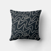 Japandi Minimalist Brush Stroke Pattern in Cream クッション (裏面)