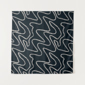 Japandi Minimalist Brush Stroke Pattern in Cream  タペストリー (正面(横))