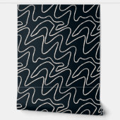 Japandi Minimalist Brush Stroke Pattern in Cream 壁紙 (ほどく)