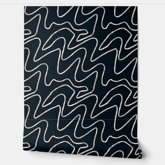 Japandi Minimalist Brush Stroke Pattern in Cream  壁紙 (ほどく)