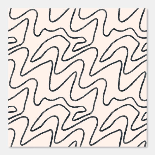 Japandi Minimalist Brush Stroke Pattern in Cream a 壁紙 (正面)