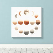 Japandi Moon Phases Back to School Wall Art キャンバスプリント (インサイチュ (ウッドフロア))